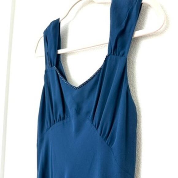 Possibility by Fiori di Zucca 100% Silk Slip Dress, Navy, Size M - Picture 7 of 7